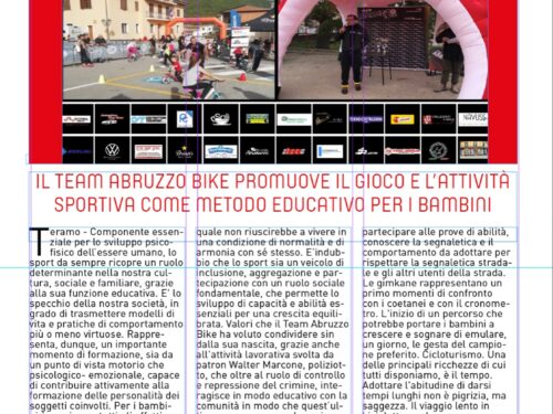 Il Team Abruzzo Bike promuove il gioco e l’attività sportiva come metodo educativo per i bambini.