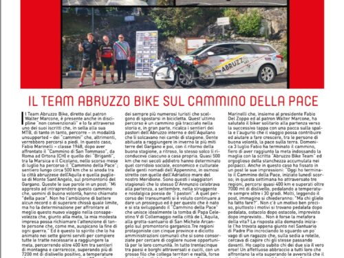 Il Team Abruzzo Bike sul cammino della pace