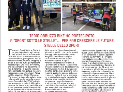 Team Abruzzo Bike ha partecipato a “Sport sotto le stelle”… per far crescere le future stelle dello sport