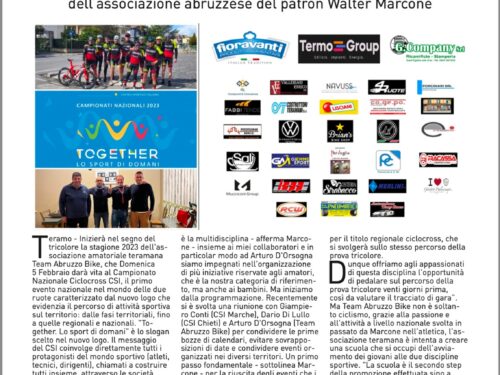 Team Abruzzo Bike: la stagione 2023 inizia nel segno del tricolore